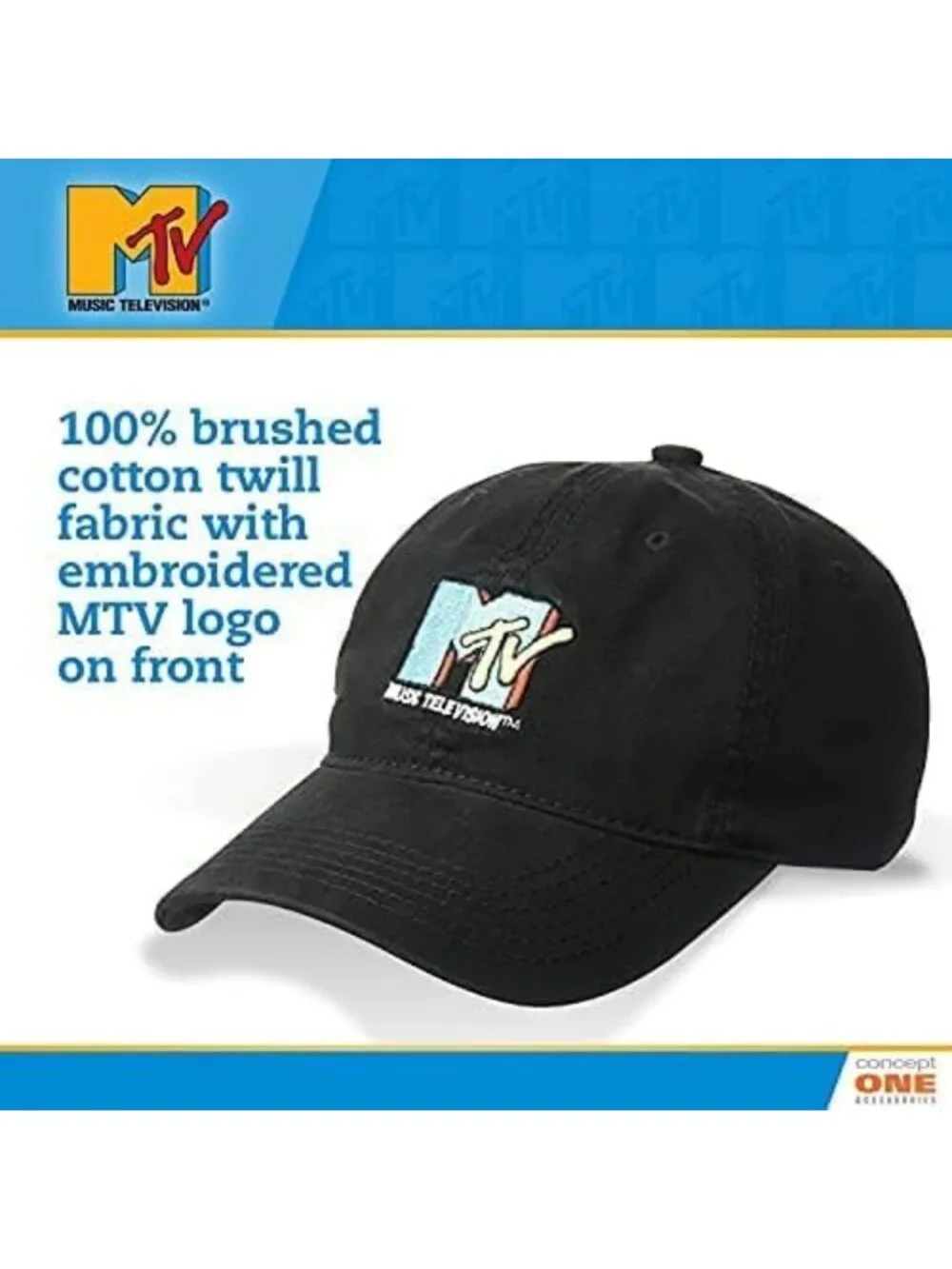 Vintage Embroidered Logo Baseball Cap, Adjustable Cotton Hat, Curved Brim, Black